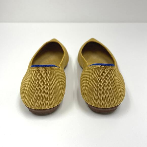 Rothy’s The Point Pointed Toe Ballet Flats Marigold Knit Machine Washable - W8 - Picture 8 of 11
